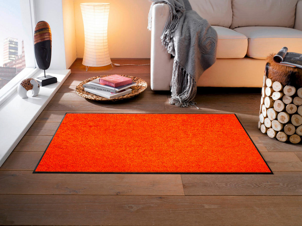 KÜCHENTEPPICH 75/120 cm Burnt Orange Orange  - Orange, KONVENTIONELL, Kunststoff (75/120cm) - wash+dry