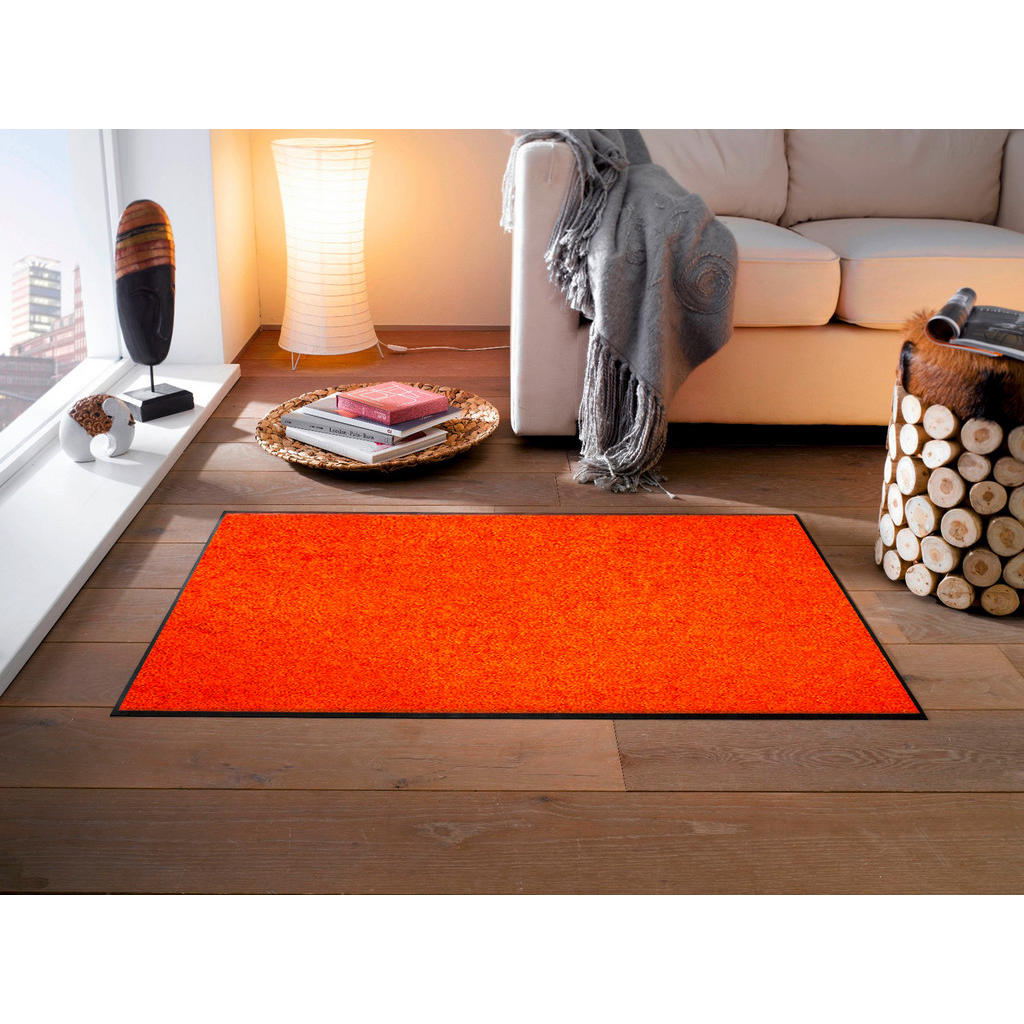 Thumbnail - wash+dry Küchenteppich Burnt Orange, Orange, Kunststoff, Uni, 75x120 cm, Textiles Vertrauen - Oeko-Tex®, Made in EU, Oek...