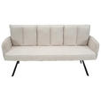 SITZBANK 180/93/67 cm Cord Beige  - Beige/Schwarz, Design, Textil/Metall (180/93/67cm) - Novel