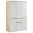BABYKLEIDERSCHRANK Antonia - Eschefarben/Hellgrau, Design, Holzwerkstoff (130/195/56cm) - My Baby Lou BABYKLEIDERSCHRANK Antonia - Eschefarben/Hellgrau, Design, Holzwerkstoff (130/195/56cm) - My Baby Lou