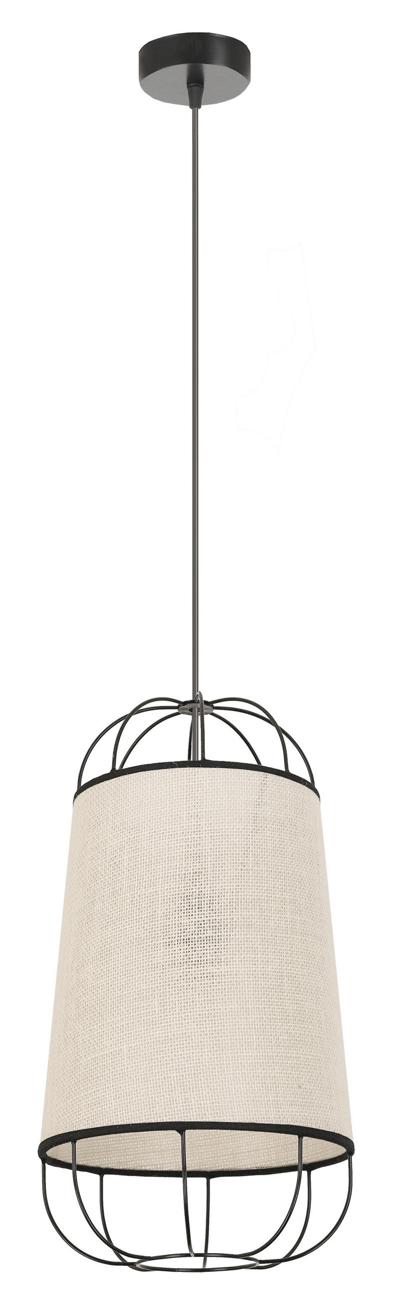 HÄNGELEUCHTE Kansas 22/102 cm   - Weiß, KONVENTIONELL, Naturmaterialien (22/102cm)