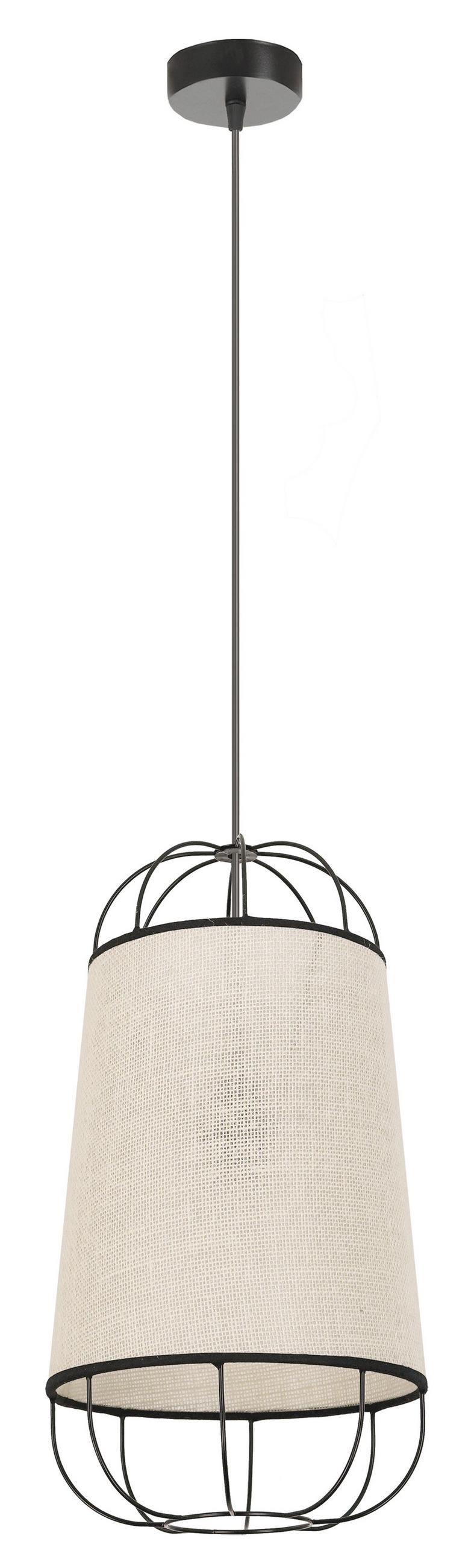 HÄNGELEUCHTE Kansas 22/102 cm   - Weiß, KONVENTIONELL, Naturmaterialien (22/102cm)