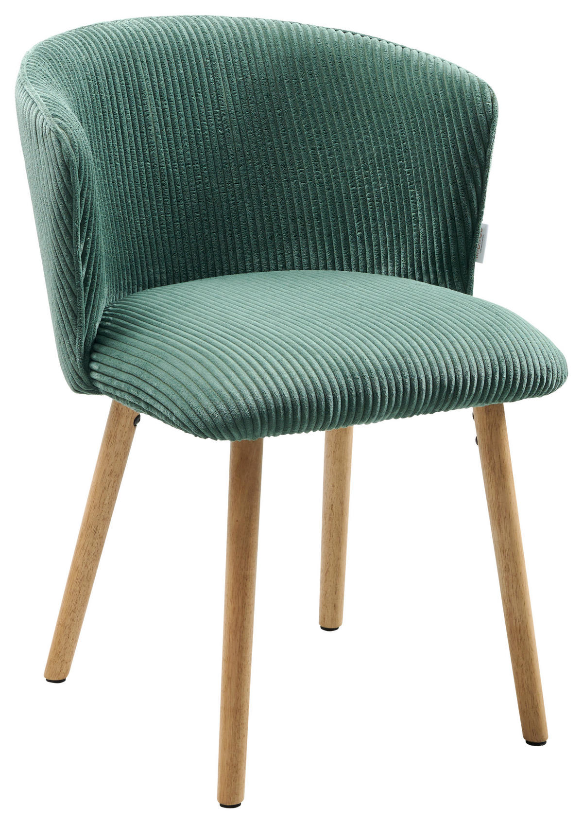 STUHL  in Cord  - Naturfarben/Grün, Lifestyle, Holz/Textil (61/79/61cm) - MID.YOU