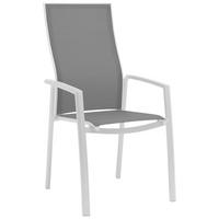 STAPELSESSEL Aluminium Silberfarben, Weiß  - Silberfarben/Weiß, Basics, Textil/Metall (58/109/70cm) - Stern