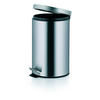 TRETEIMER 12 l  Metall  - Silberfarben/Schwarz, Basics, Kunststoff/Metall (25/39cm) - Kela