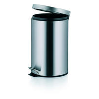 TRETEIMER 12 l  Metall  - Silberfarben/Schwarz, Basics, Kunststoff/Metall (25/39cm) - Kela