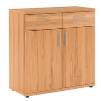KOMMODE 84/87/39 cm  in Buchefarben  - Chromfarben/Buchefarben, Design, Holz/Holzwerkstoff (84/87/39cm)