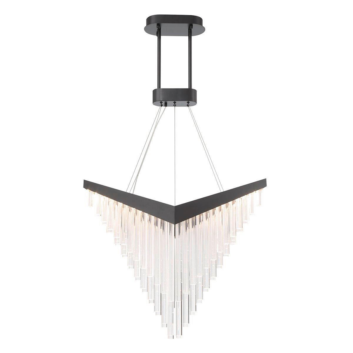 KRONLEUCHTER 81/119,4 cm    - Schwarz, Design, Kunststoff/Metall (81/119,4cm) - Elstead Lighting