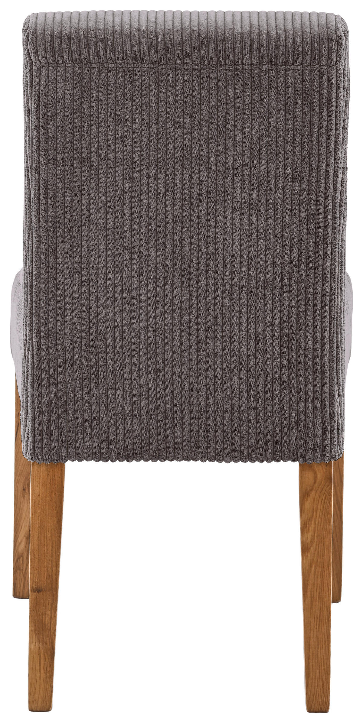 STUHL Cord Braun, Eichefarben Eiche massiv  - Eichefarben/Braun, KONVENTIONELL, Holz/Textil (47,5/91,5/63cm) - home24