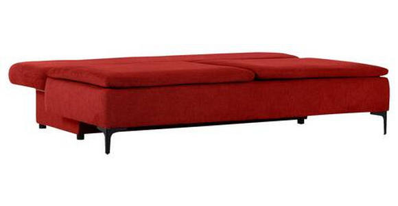 SCHLAFSOFA in Flachgewebe Bordeaux  - Bordeaux/Schwarz, Design, Textil/Metall (203/75/100cm) - Carryhome