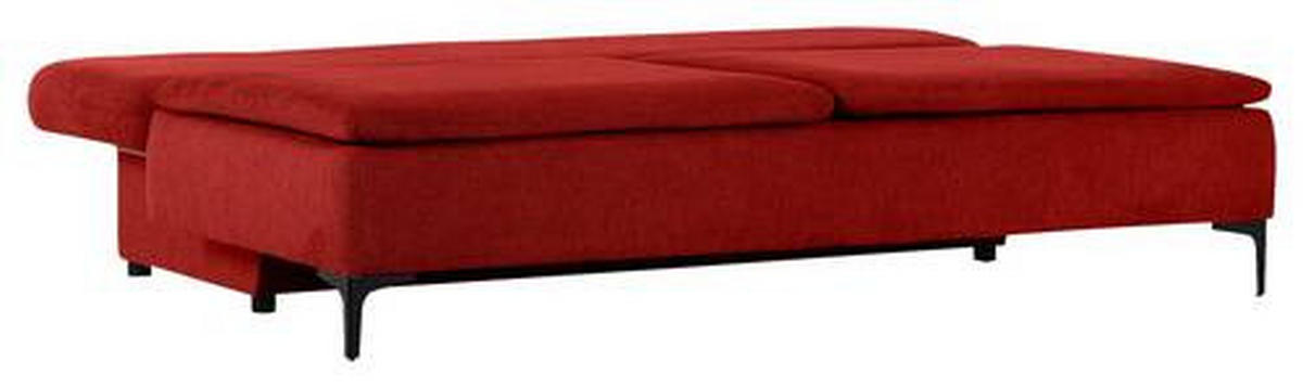 BÄDDSOFFA i flatväv bordeaux  - bordeaux/svart, Design, metall/textil (203/75/100cm) - MID.YOU