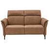 2-SITZER-SOFA in Mikrofaser Hellbraun  - Hellbraun/Schwarz, Konventionell, Textil/Metall (178/103/95cm) - Dieter Knoll