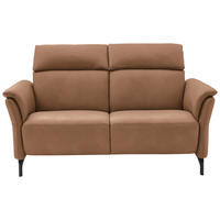 2-SITZER-SOFA in Mikrofaser Hellbraun  - Hellbraun/Schwarz, Konventionell, Textil/Metall (178/103/95cm) - Dieter Knoll