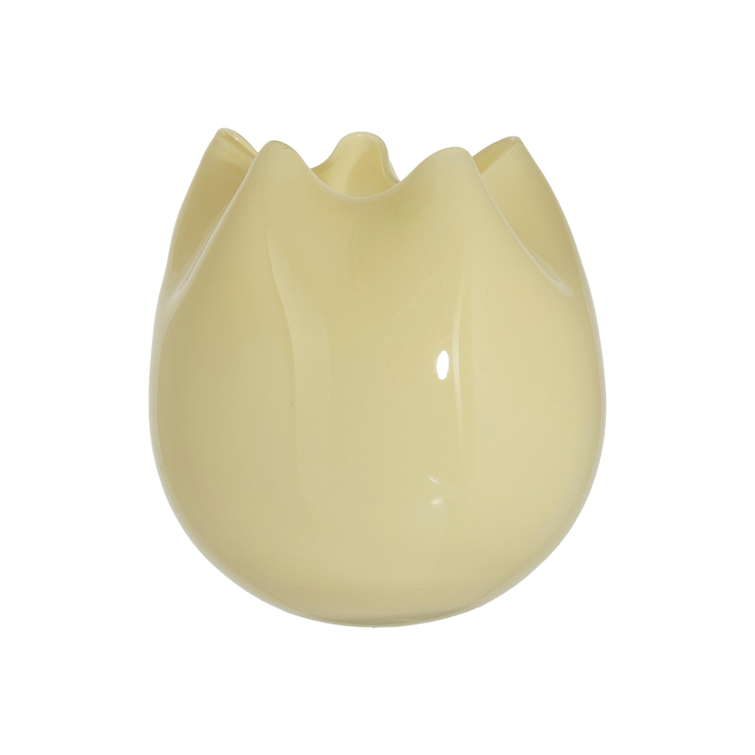 VASE 18 cm  - Elfenbein, Basics, Glas (18/18cm)