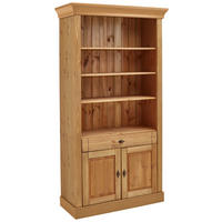 REGAL Kiefer massiv Laugenfarbig  - Laugenfarbig/Kupferfarben, ROMANTIK / LANDHAUS, Holz/Metall (108/202/45cm) - Boxxx