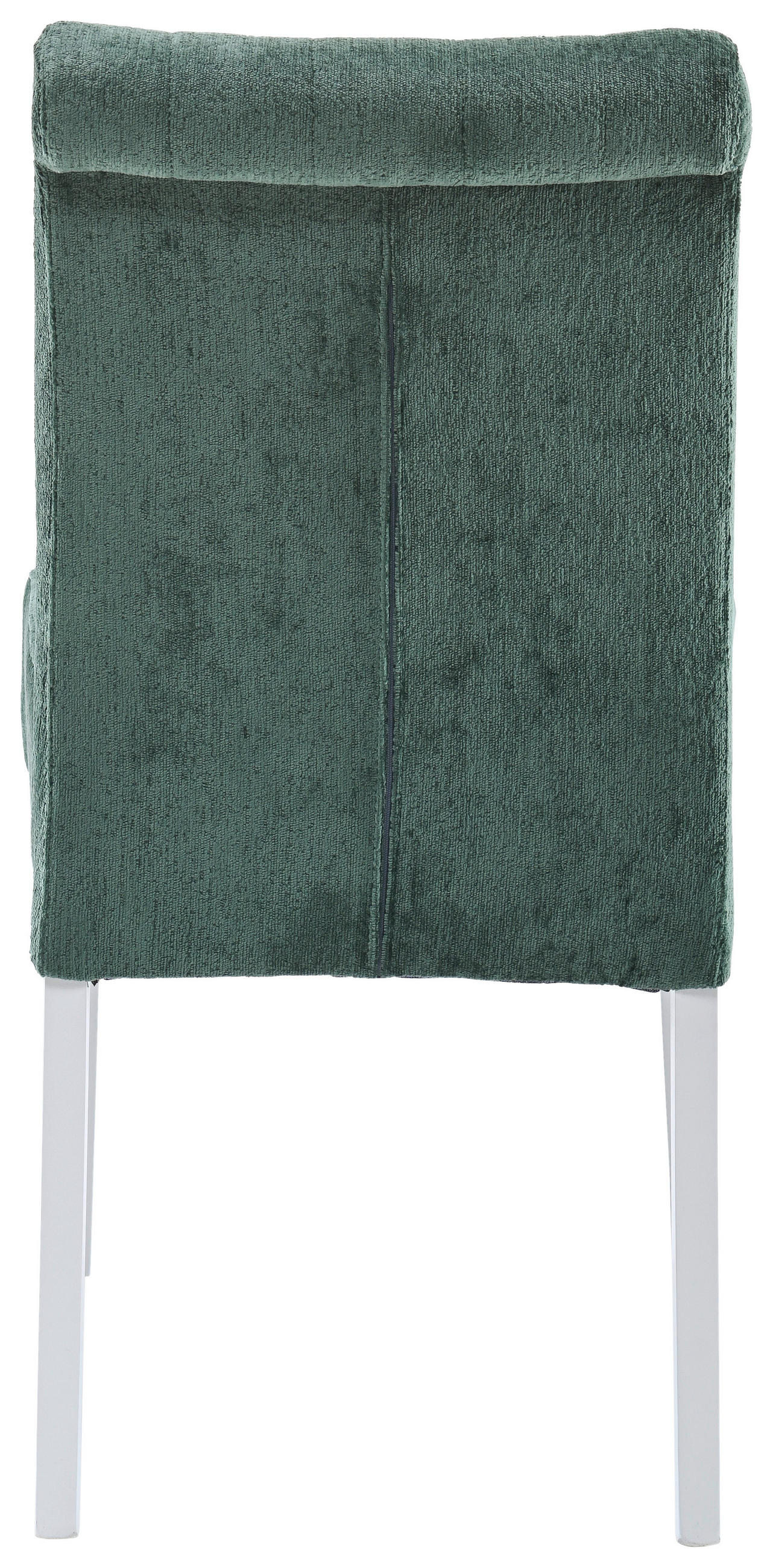 STUHL Chenille Grün Buche massiv  - Weiß/Grün, KONVENTIONELL, Holz/Textil (46,5/91/65cm) - Cantus