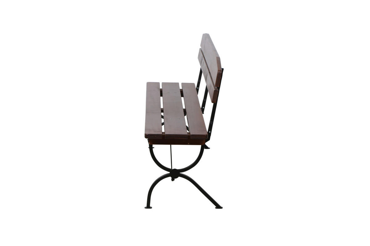 BIERTISCHGARNITUR 3-teilig  - Dunkelbraun, MODERN, Holz/Metall (60/60/180cm) - Gardenson