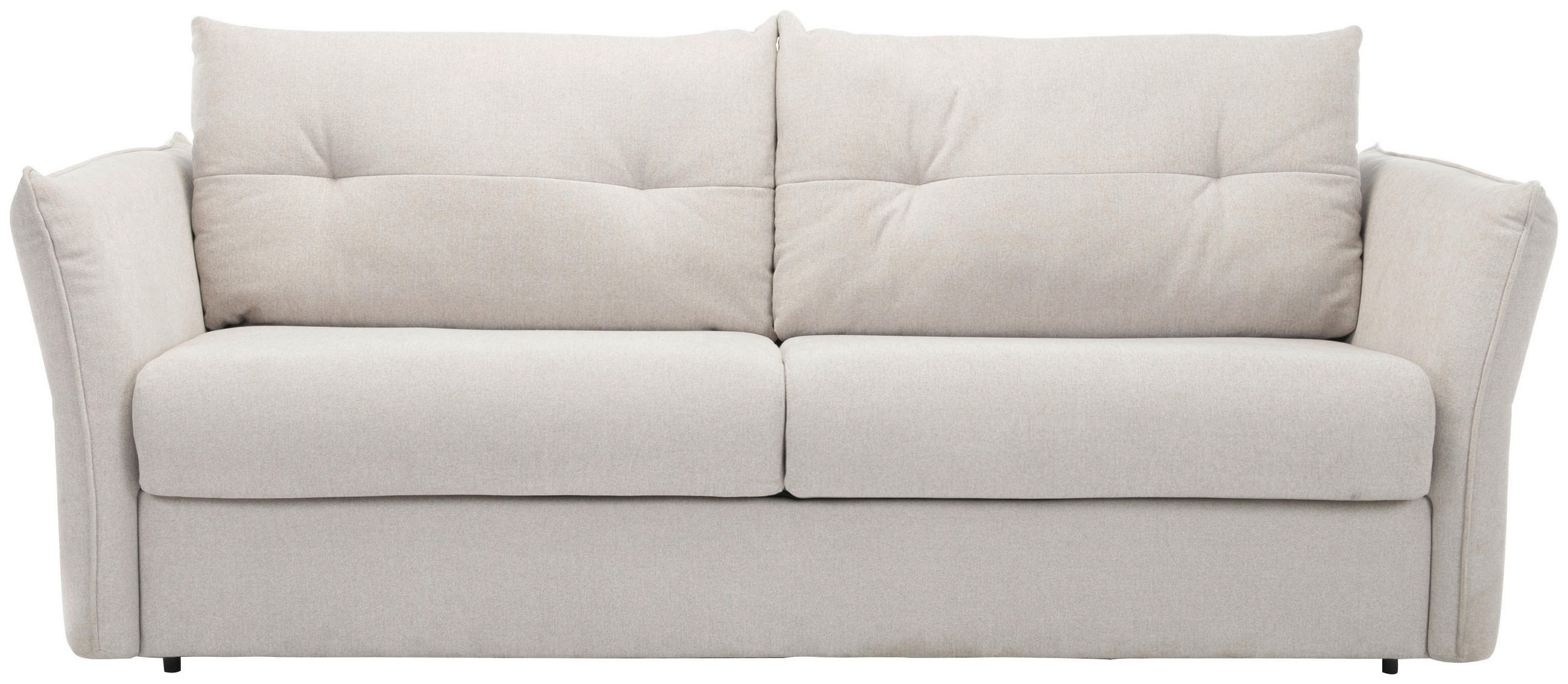 SCHLAFSOFA Webstoff Beige  - Beige/Schwarz, KONVENTIONELL, Kunststoff/Textil (220/89/104cm) - Carryhome