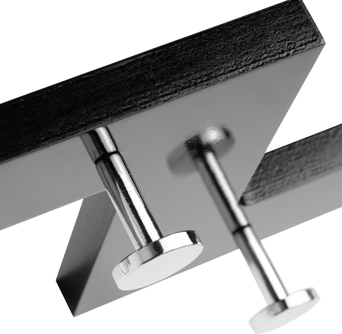 ZIDNI ČIVILUK   metal, pločasti materijal  - boja hroma/crna, Dizajnerski, metal/pločasti materijal (56/34/3cm) - Lesnina-XXXL
