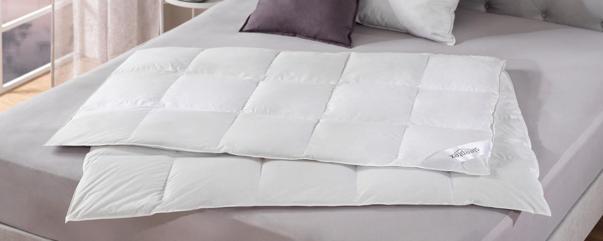 CELOROČNÁ PRIKRÝVKA, 140/200 cm, páperie - biela, Basics, textil (140/200cm) - Sleeptex