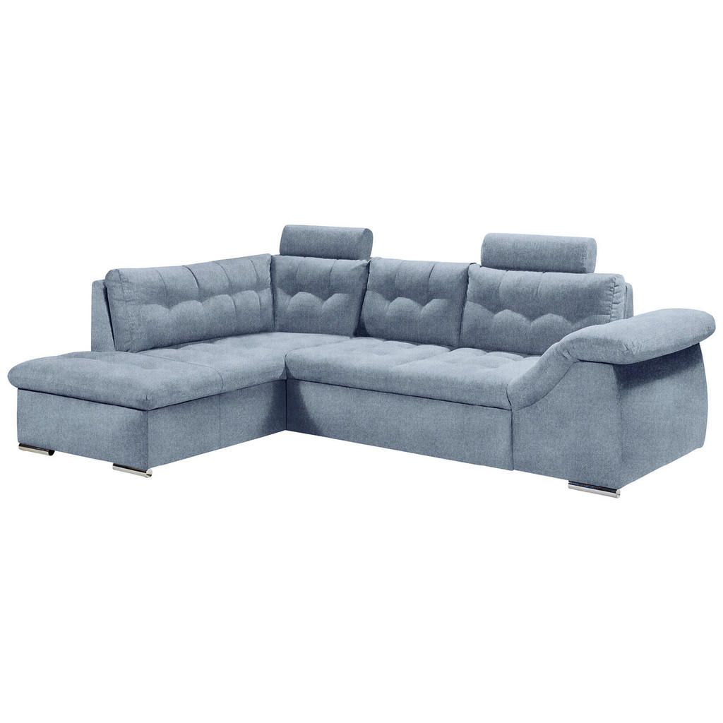 Thumbnail - Mid.you Ecksofa, Blau, Textil, Ottomane links, L-Form, 283x193 cm, Schlafen auf Sitzhöhe, Rücken echt, Wohnzimmer, Sofas...