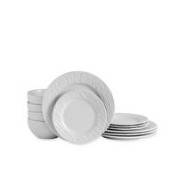 TAFELSERVICE Weiß New Modern 12-teilig  - Weiß, Basics, Keramik - Echtwerk