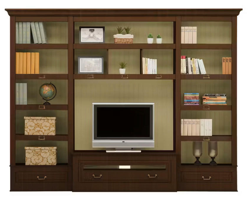 WOHNWAND UrbanClass 2-teilig  in Creme, Nussbaumfarben  311/238,5/52-46,5 cm  - Nussbaumfarben/Creme, LIFESTYLE, Holz/Metall (311/238,5/52-46,5cm) - Livetastic
