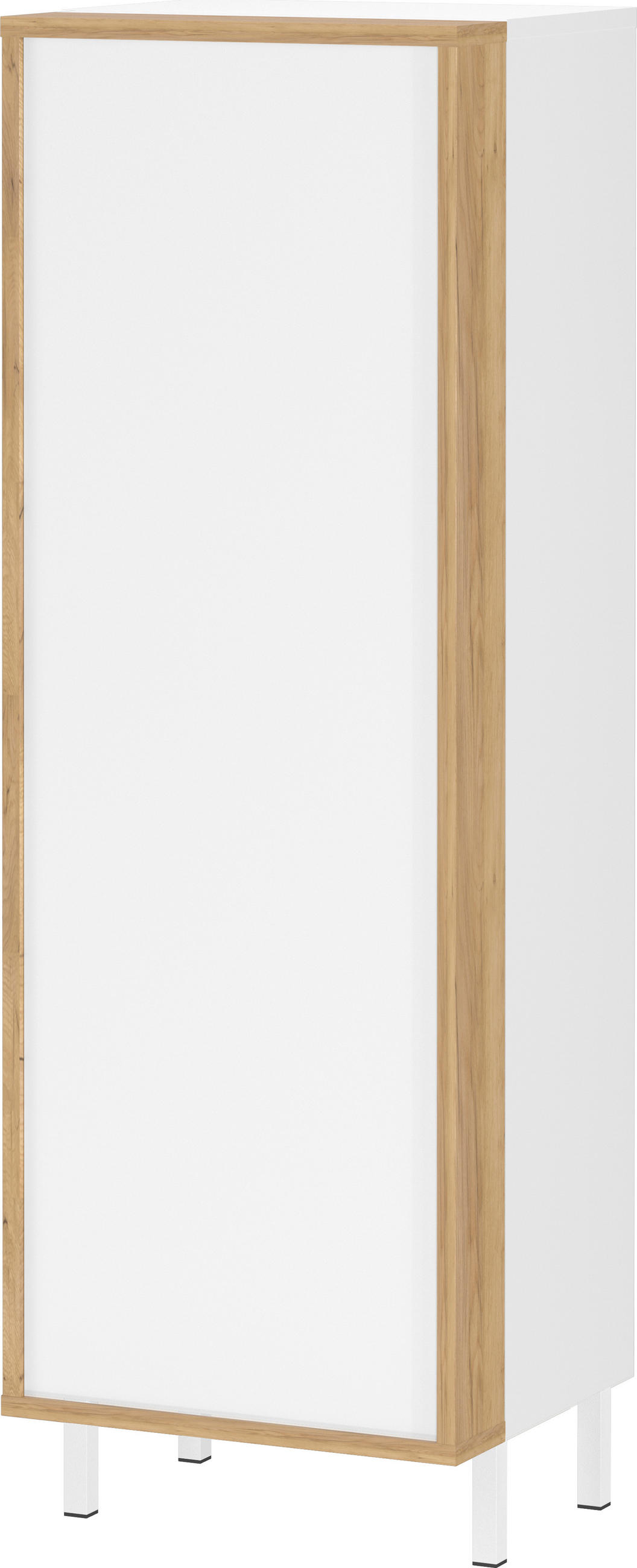 MIDISCHRANK 39/120/35 cm  - Eichefarben/Weiß, MODERN, Holzwerkstoff/Metall (39/120/35cm) - Germania
