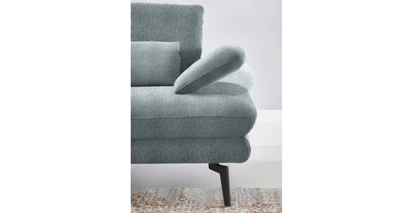 ECKSOFA in Chenille Blaugrau 180/310 cm - Blaugrau/Schwarz, Design, Textil/Metall (180/310cm) - Dieter Knoll
