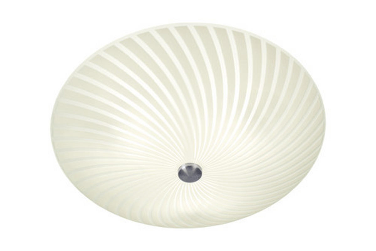 TAKLAMPA  - vit/aluminiumfärg, Klassisk, metall/glas (42/14/42cm)