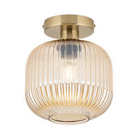 DECKENLEUCHTE Carneval 20/24 cm   - Bernsteinfarben/Bronzefarben, LIFESTYLE, Glas/Metall (20/24cm)