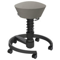 BÜROHOCKER 55/45,66/55 cm  - Schwarz/Grau, Basics, Kunststoff/Textil (55/45,66/55cm) - Aeris