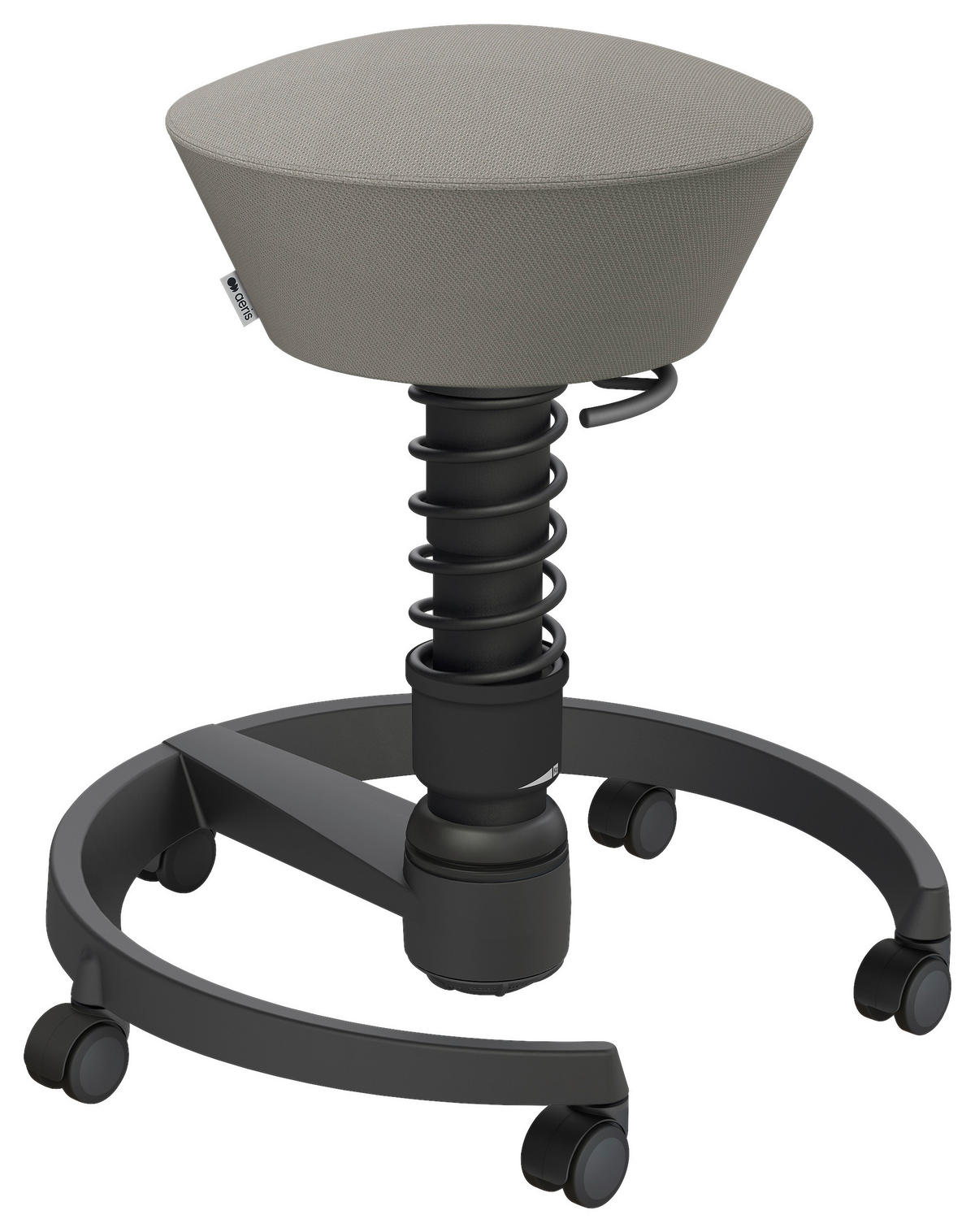 BÜROHOCKER 55/45,66/55 cm  - Schwarz/Grau, Basics, Kunststoff/Textil (55/45,66/55cm) - Aeris