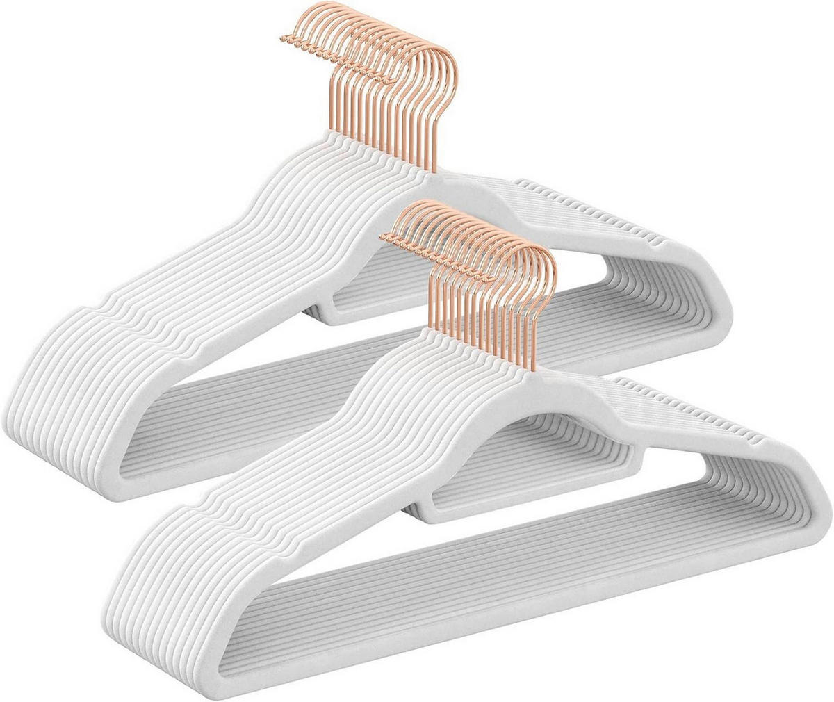 KLEIDERBÜGELSET 42.7 cm Kunststoff  - Roségold/Weiß, Basics, Kunststoff (42.7cm)