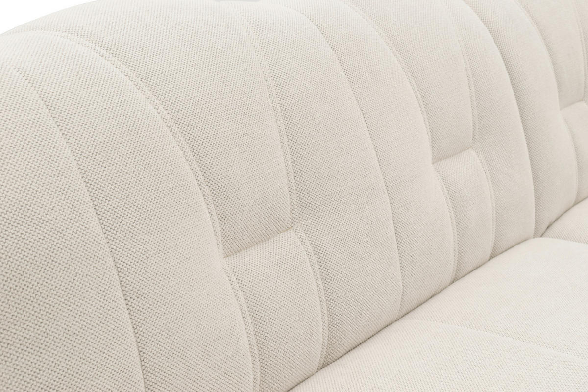 ECKSCHLAFSOFA  FLORES FK Creme Mikrofaser  - Creme/Schwarz, KONVENTIONELL, Kunststoff/Textil (231/142/84cm) - MID.YOU