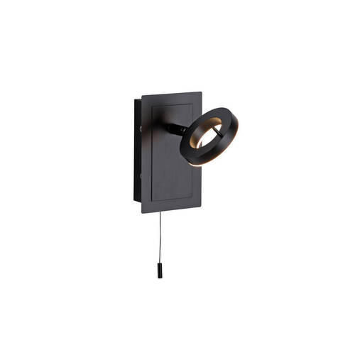BADEZIMMER-WANDLEUCHTE Sileda 16,5/13,5/19,5 cm - Anthrazit, MODERN, Kunststoff/Metall (16,5/13,5/19,5cm) - Paul Neuhaus