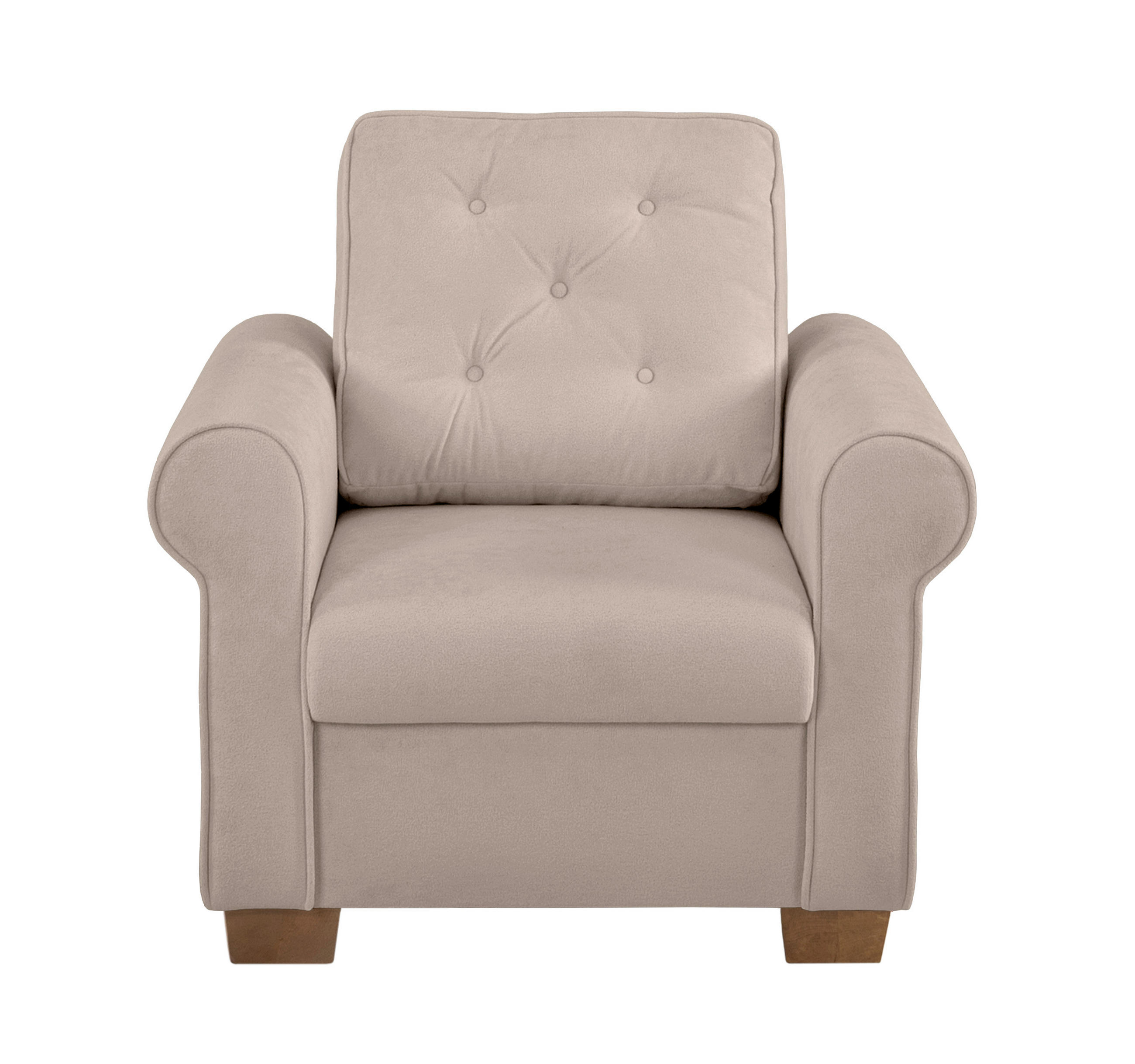 SESSEL in Taupe - Taupe/Buchefarben, Design, Holz/Textil (93/89/82cm) - MID.YOU
