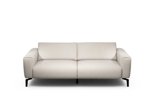 2,5-SITZER in Chenille Naturfarben  - Schwarz/Naturfarben, Design, Textil/Metall (220/86/86-94cm) - SENSOO
