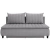 BOXSPRINGSOFA  mit Schlafen auf Sitzhöhe Webstoff Greige  - Greige/Schwarz, MODERN, Holz/Textil (208/102/96cm) - MID.YOU