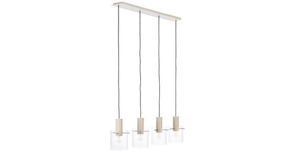 HÄNGELEUCHTE 123/18/150 cm - Transparent/Beige, KONVENTIONELL, Glas/Metall (123/18/150cm) - Dieter Knoll