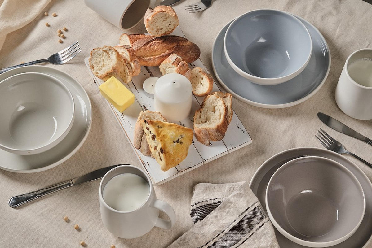 FRÜHSTÜCKSSERVICE Taupe  - Taupe, Design, Keramik - Novel