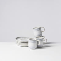 TASSENSET TIEFER SEE 8-teilig  - Hellgrau/Weiß, Basics, Keramik - Gipfelstück