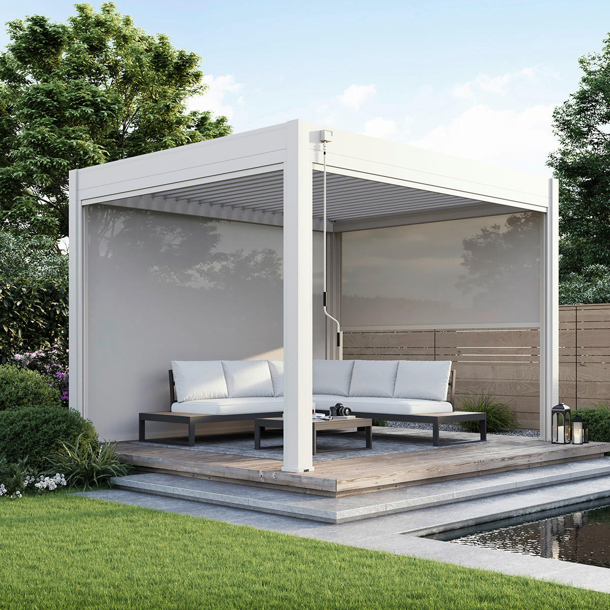 PERGOLA 300/360/255 cm   - Perlmutt, Basics, Metall (300/360/255cm) - Gardenson