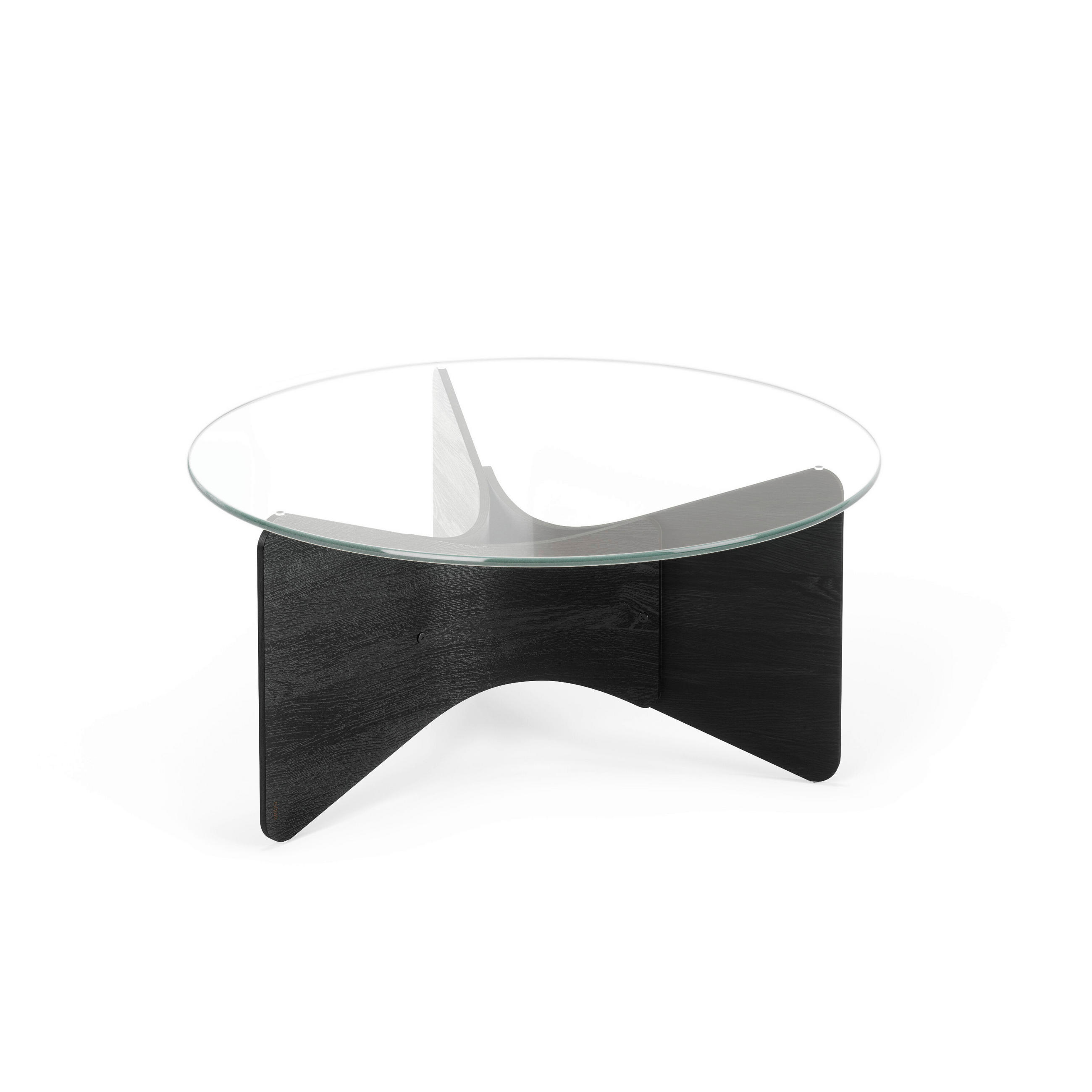 SOFFBORD - svart/transparent, Klassisk, trä/glas (86,9/86,9/39,3cm) - Umbra