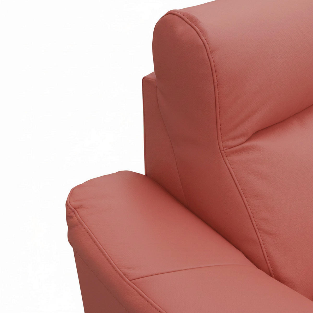 ECKSOFA Echtleder Rot  - Wengefarben/Rot, Design, Leder/Holz (260/229cm) - Livetastic