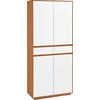 GARDEROBENSCHRANK  in 86/193/37 cm  - Eichefarben/Weiß, Basics, Holz/Holzwerkstoff (86/193/37cm)