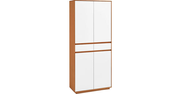 GARDEROBENSCHRANK 86/193/37 cm - Eichefarben/Weiß, Design, Holz/Holzwerkstoff (86/193/37cm) - Novel