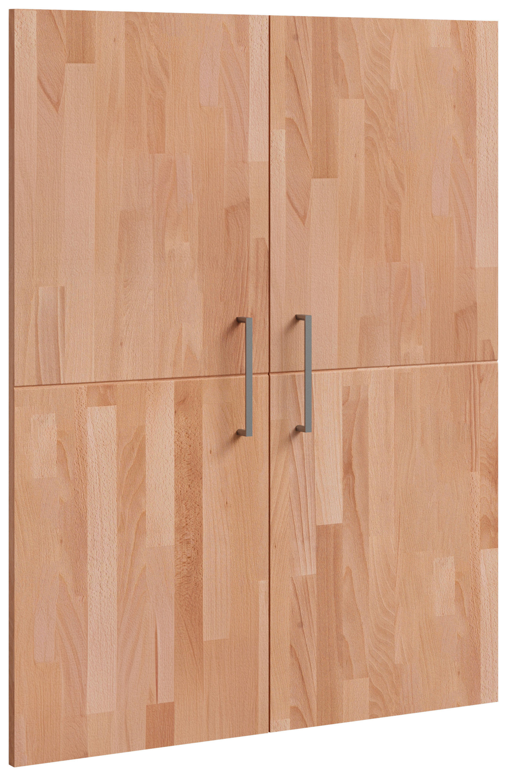 TÜRENSET   - Silberfarben/Kernbuche, Natur, Holz/Metall (78/101cm) - Linea Natura