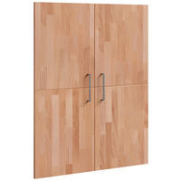 TÜRENSET   - Silberfarben/Kernbuche, Natur, Holz/Metall (78/101cm) - Linea Natura