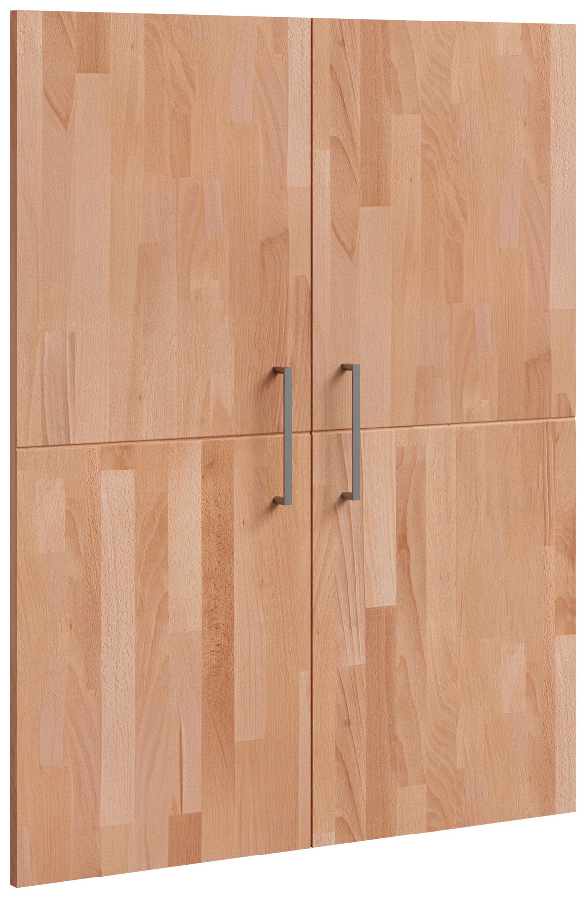 TÜRENSET   - Silberfarben/Kernbuche, Natur, Holz/Metall (78/101cm) - Linea Natura
